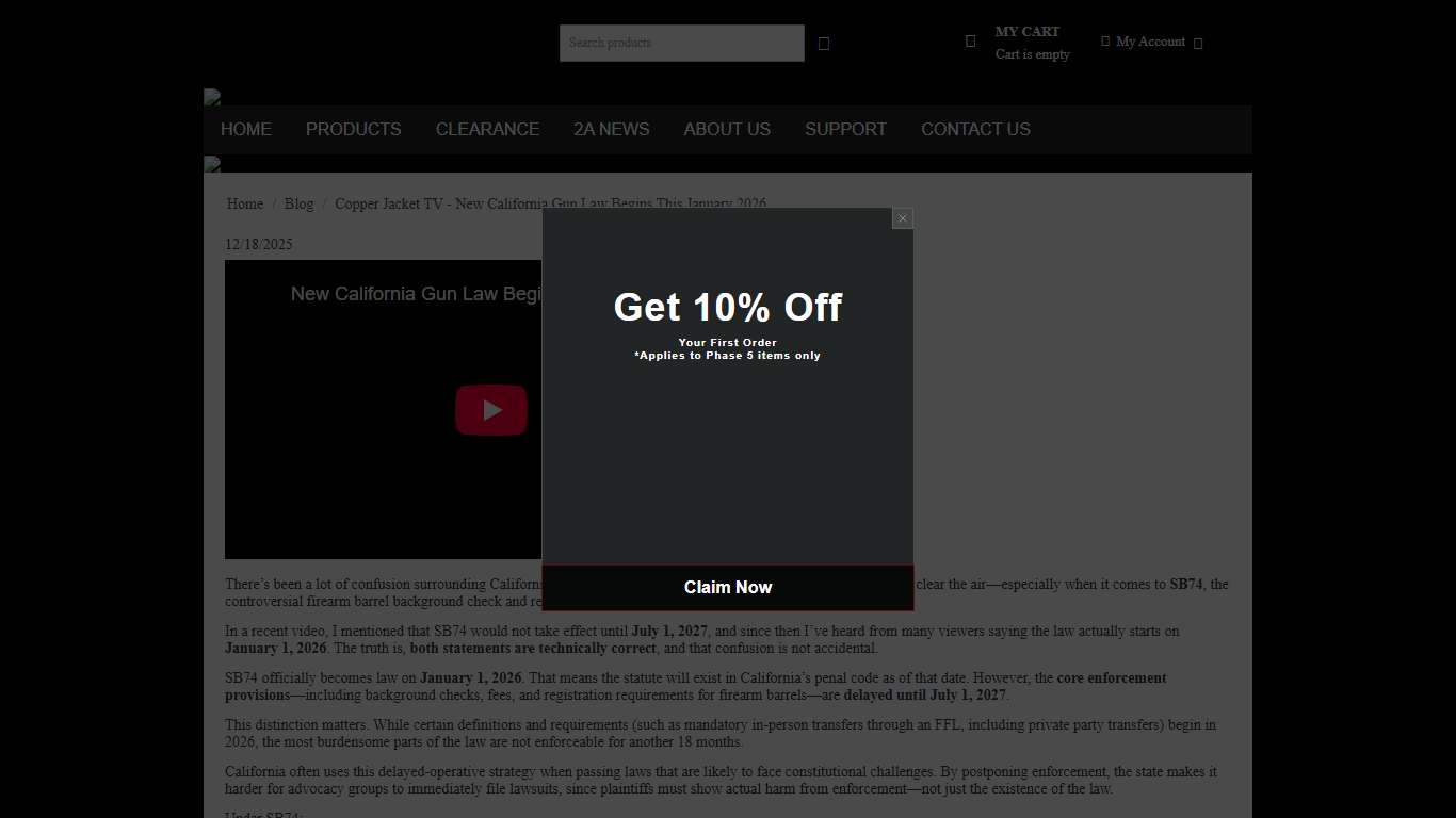 California SB74 Explained: Firearm Barrel Background Checks & 2026–2027 Timeline